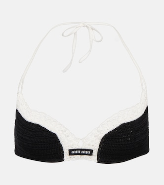 Top in crochet di cotone | Miu Miu