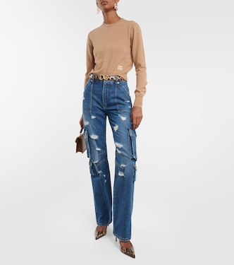 Jersey en mezcla de cachemir cropped | Dolce&Gabbana