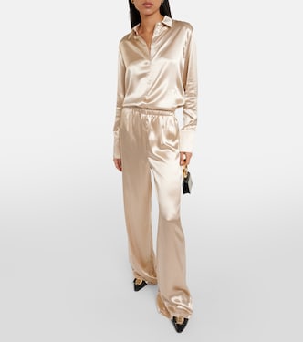 Weite Pyjama-Hose aus Satin | Ferragamo