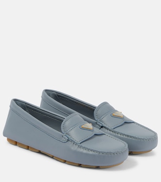 Logo leather moccasins | Prada