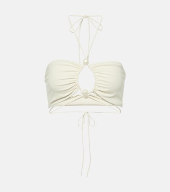 Beaded bandeau bikini top | Magda Butrym