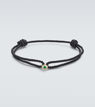 Parachute Nesting Gem 18kt gold bracelet with emerald | Octavia Elizabeth