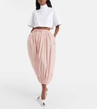 Pantalon ample en coton à taille basse | Alaïa