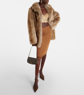 Poncho in cotone e seta | Saint Laurent