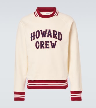 Embroidered cotton polo sweatshirt | Wales Bonner