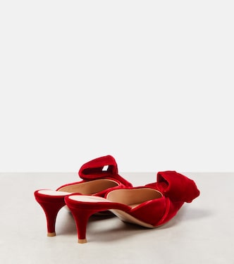 Mules in velluto con fiocco | Gianvito Rossi