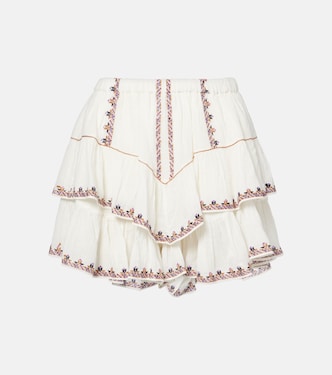 Jocadia ruffled embroidered cotton shorts | Marant Etoile