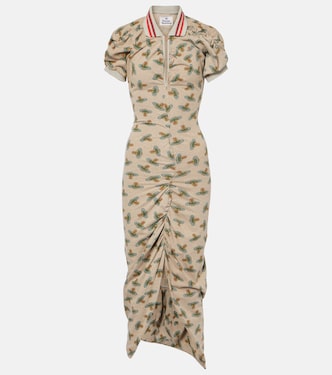 Pulling gathered cotton midi dress | Vivienne Westwood