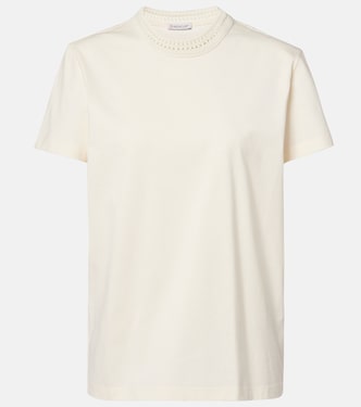 T-shirt in cotone con crochet | Moncler
