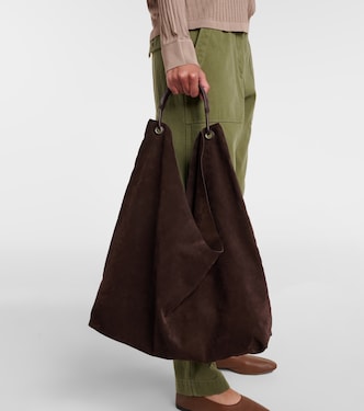 Tote Bindle Large aus Veloursleder | The Row