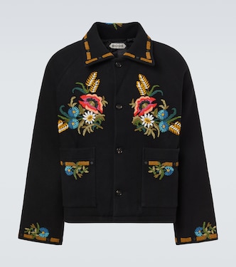 Verzierte Jacke Beaded Aquitaine aus Wolle | Bode