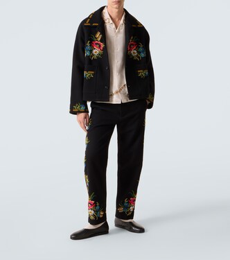 Verzierte Jacke Beaded Aquitaine aus Wolle | Bode