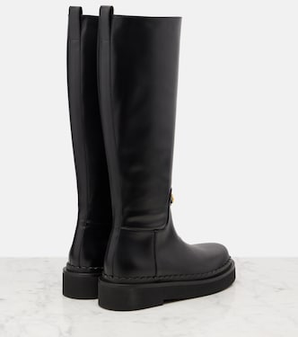 VLogo leather knee-high boots | Valentino Garavani