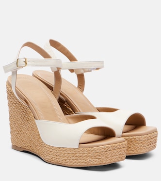 Summer leather espadrille wedges | Souliers Martinez