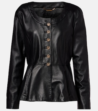 Peplum leather jacket | Chloé