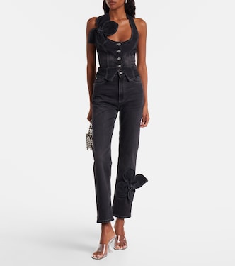 Top de denim con lazo | Area