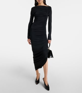 Ruched jersey midi dress | Ferragamo