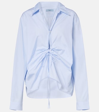 Gathered cotton shirt | Prada