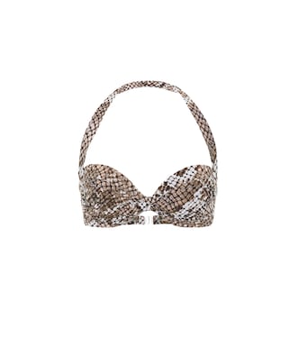 Top bikini Bill a stampa pitonata | Norma Kamali