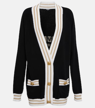 Oversized wool and cashmere-blend cardigan | Balmain