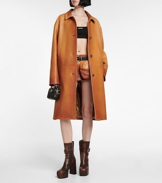 Mantel aus Leder | Miu Miu