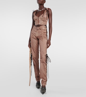 x KNWLS - Top cropped in denim | Jean Paul Gaultier