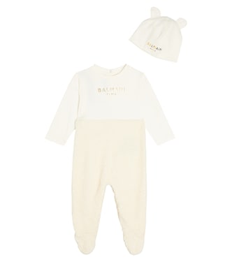 Baby - Tutina e berretto in cotone | Balmain Kids