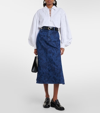 Falda midi de denim | Erdem
