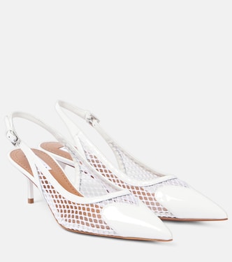 Pumps slingback Le Cœur in vernice e mesh | Alaïa
