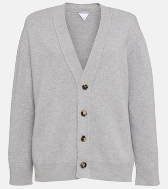 Cardigan in misto cashmere con pelle | Bottega Veneta