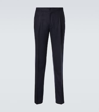 Virgin wool slim pants | Rubinacci