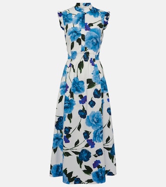 Bedrucktes Midikleid aus Baumwollpopeline | Erdem