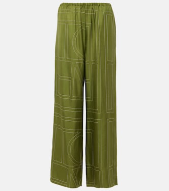 Weite Hose aus Seiden-Twill | Toteme