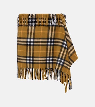 Minifalda de lana y cachemir con Burberry Check | Burberry