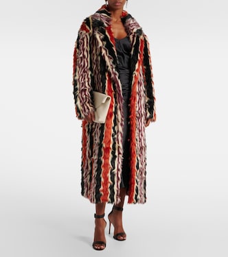 Cappotto in pelliccia sintetica a righe | Missoni