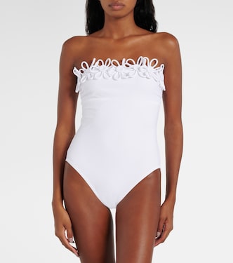 Hana embroidered bandeau swimsuit | Karla Colletto