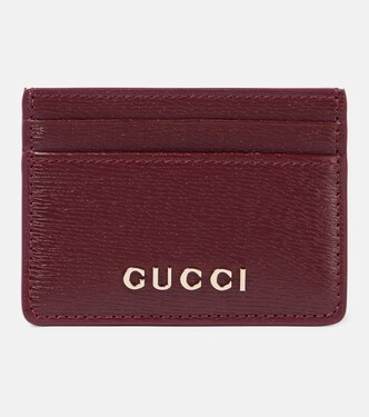 Kartenetui Gucci Script aus Leder | Gucci