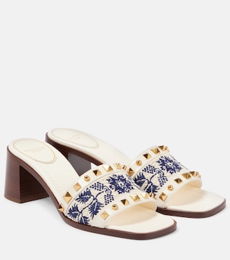 Mules County 60 Rockstud brodées | Valentino Garavani
