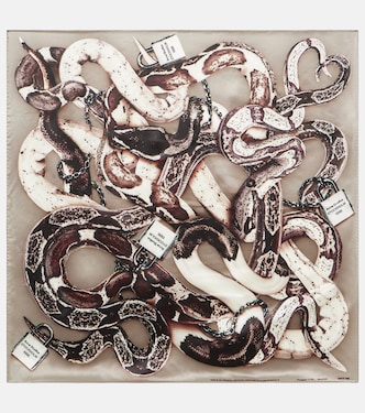 Foulard in twill di seta con stampa | Acne Studios