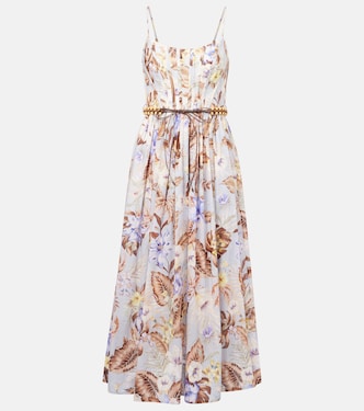 Rhiannon floral cotton bustier dress | Zimmermann