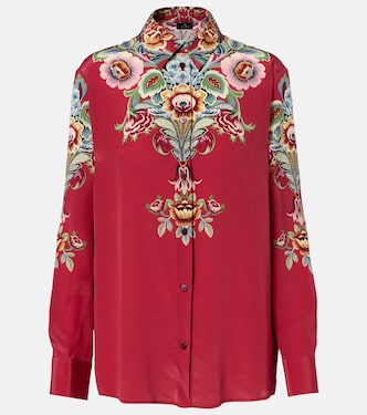 Floral silk crêpe shirt | Etro