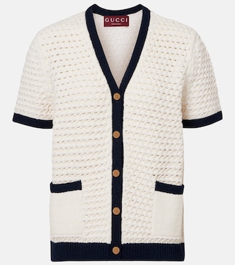 Crochet cotton-blend cardigan | Gucci