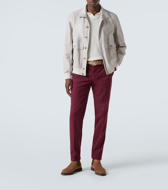 Cotton gabardine slim pants | Brunello Cucinelli