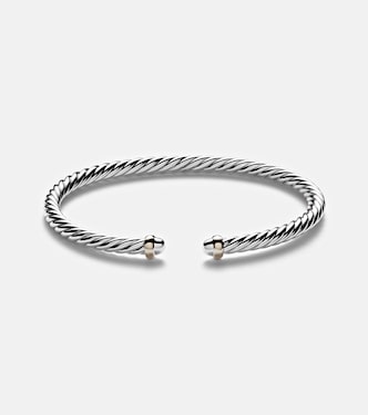 Cable Flex sterling silver and 14kt gold cuff bracelet  | David Yurman