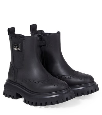 Leather ankle boots | Dolce&Gabbana Kids