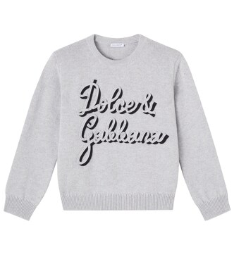 Logo virgin wool sweater | Dolce&Gabbana Kids