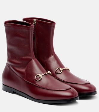 Horsebit leather ankle boots | Gucci