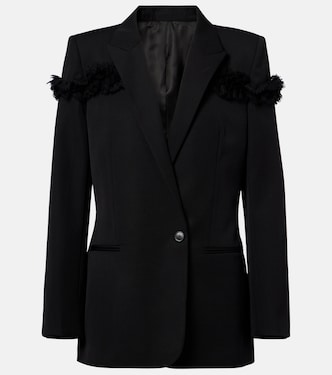 Blazer in lana con pizzo | McQueen