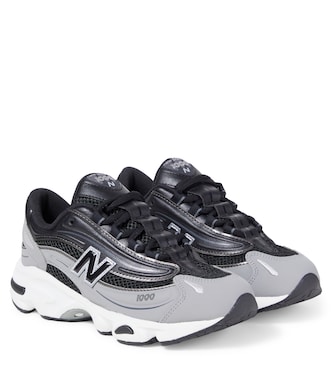 1000 Kids faux leather-trimmed sneakers | New Balance Kids