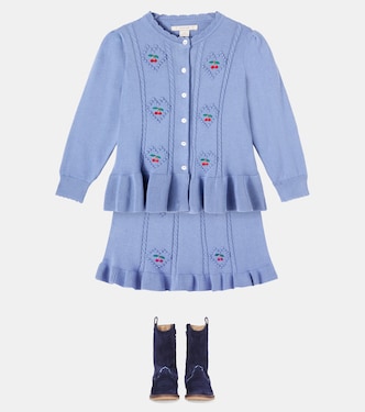 Soleil embroidered cotton cardigan | Konges Sløjd